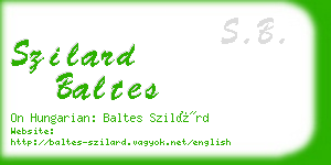 szilard baltes business card